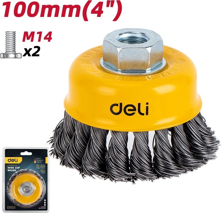 DELI шлифовальная щетка EDH-GSS100-E2 100 мм, 1 шт