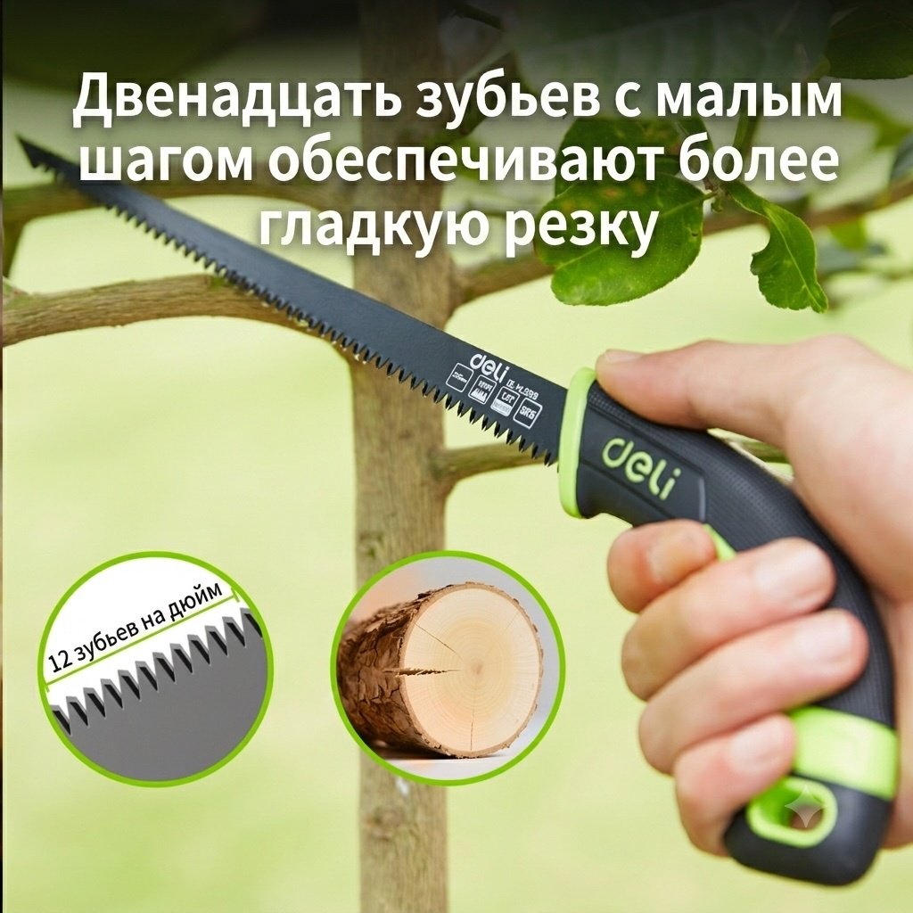 DELI садовая ножовка DL-YL2302 зеленый