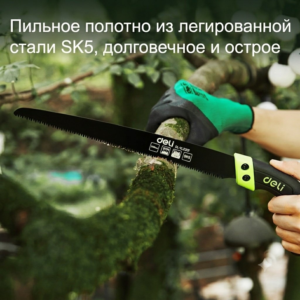 DELI садовая ножовка DL-YL2201 зеленый