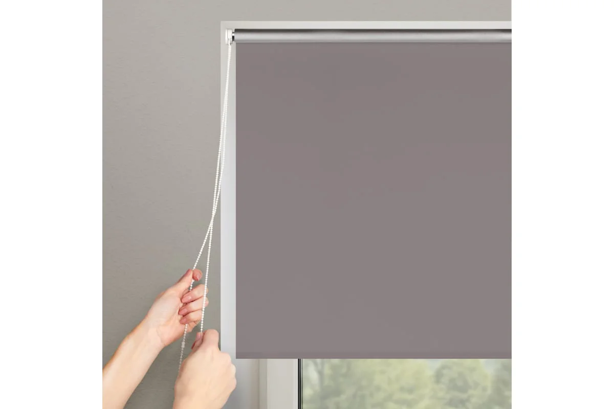 Рулонная штора Franc Gardiner Blackout Silver Мах 110х250см серая