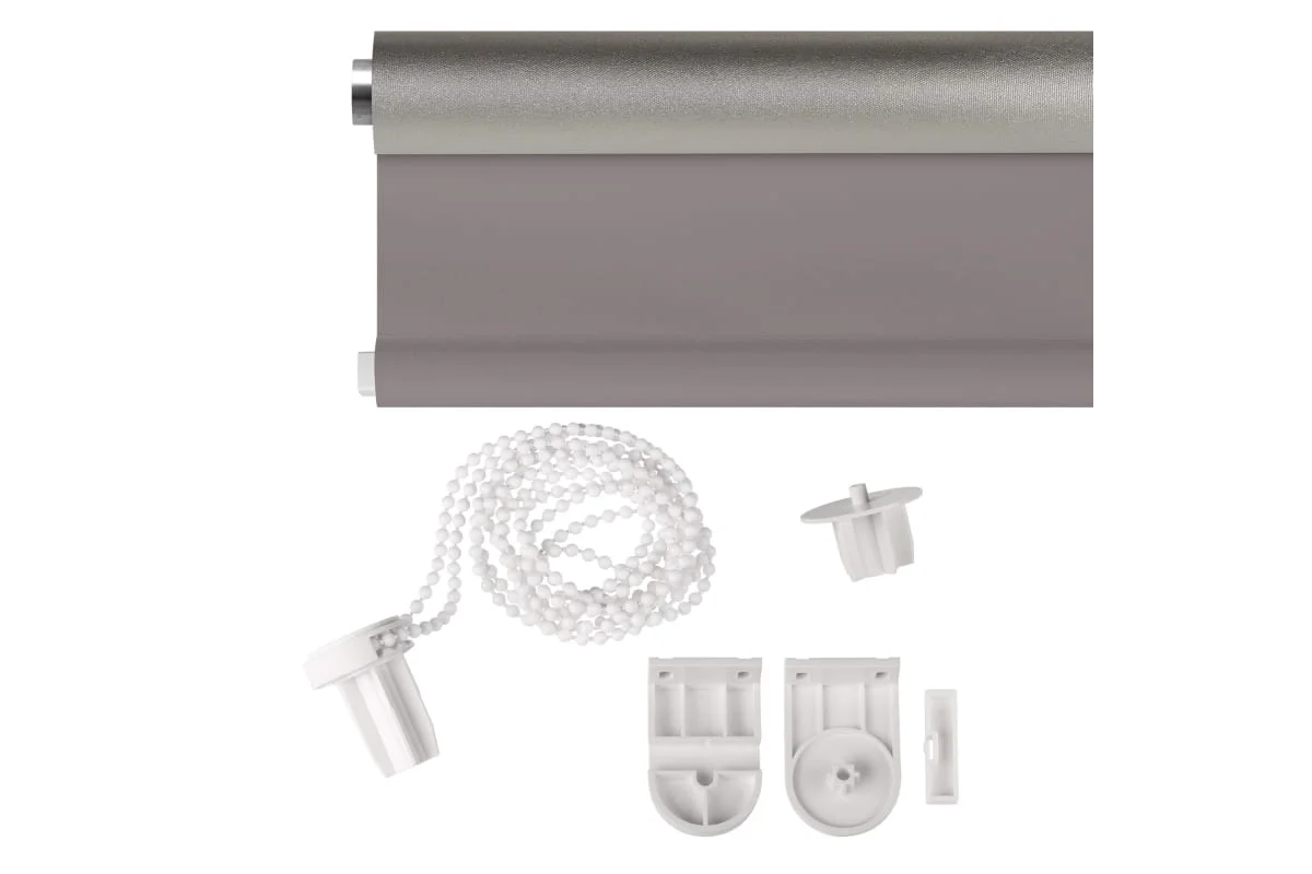 Рулонная штора Franc Gardiner Blackout Silver Мах 110х250см серая