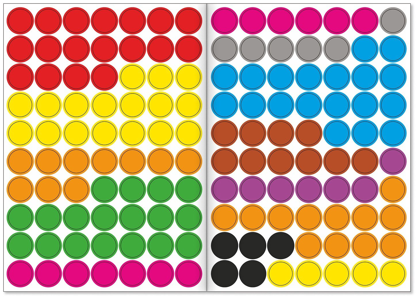 Наклейки 4475727 набор Веселые кружочки 2 шт по 16 стр купить,NaN