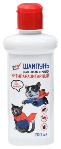 Уход Мой выбор Шампунь антипаразитарный для кошек и собак 200 мл купить,NaN