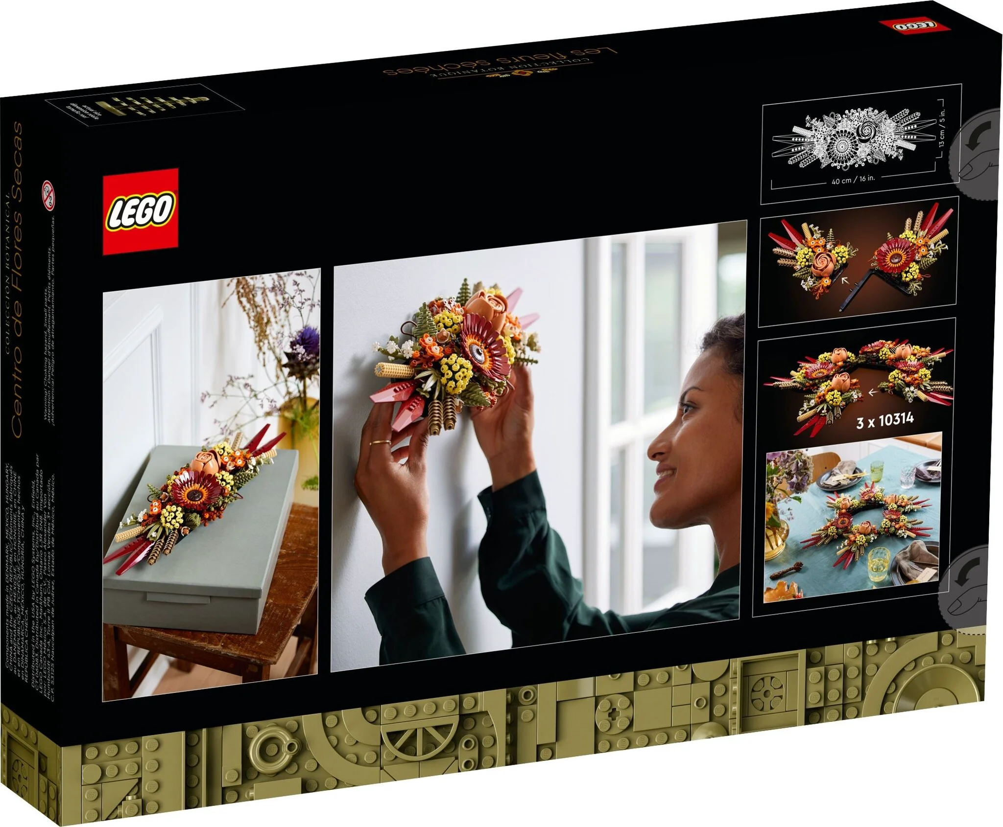 Конструктор LEGO Icons: Украшение из сухоцветов 10314