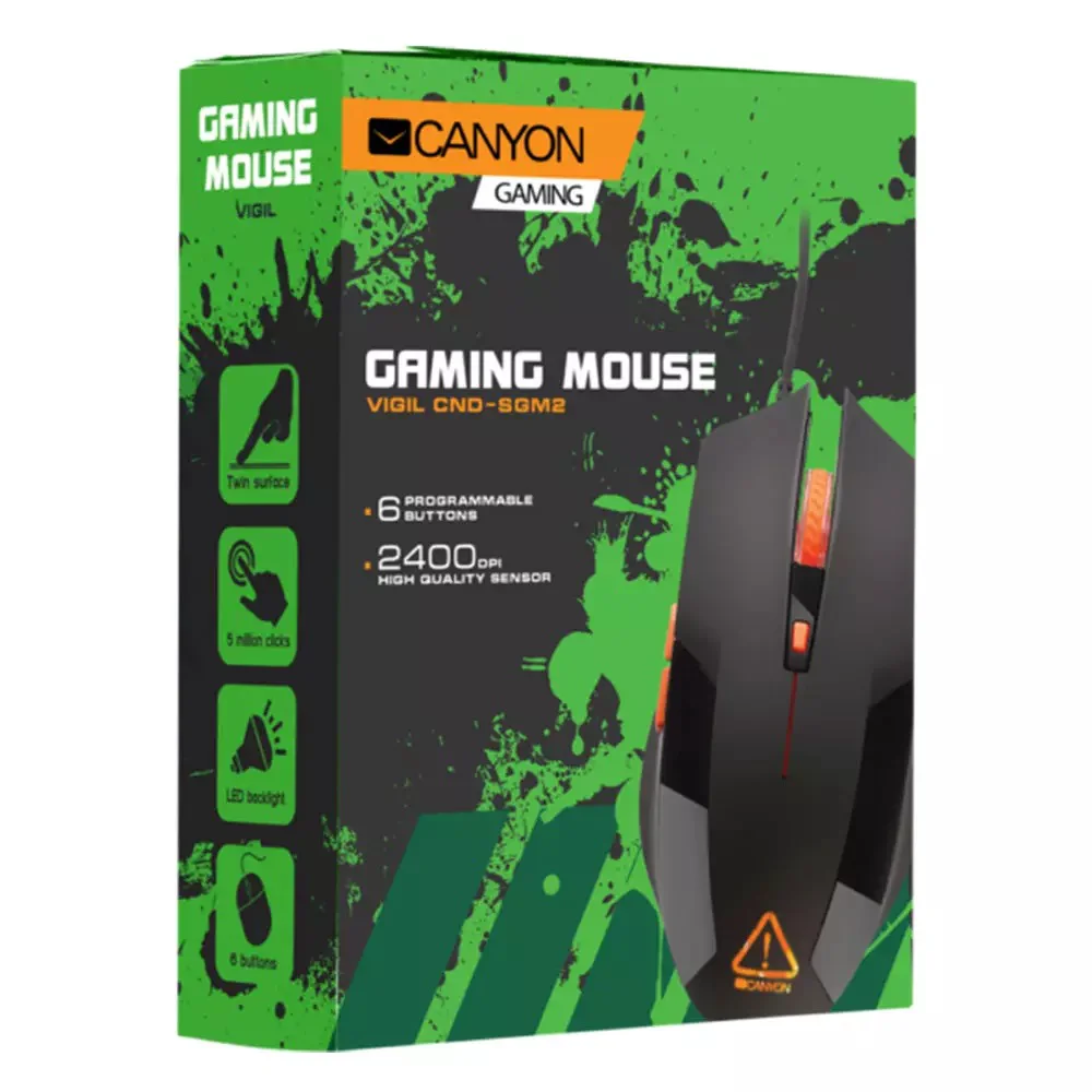 Мышь Canyon Gaming CND SGM02RG черно-серая купить,2690