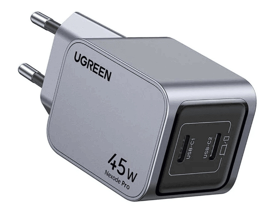 Зарядное устройство Ugreen X707 (35008) USB Type-C 45 Вт серебристый