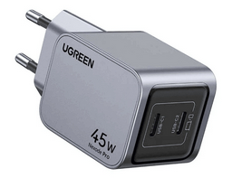 Зарядное устройство Ugreen X707 (35008) USB Type-C 45 Вт серебристый