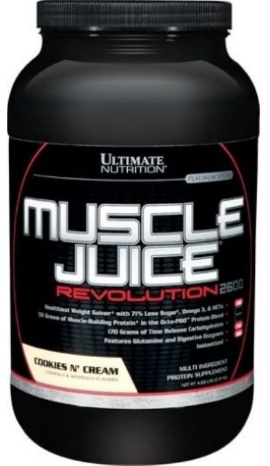 Гейнер ULTIMATE Muscle Juice Revolution 2600,  4,7 lbs. Банан купить,NaN