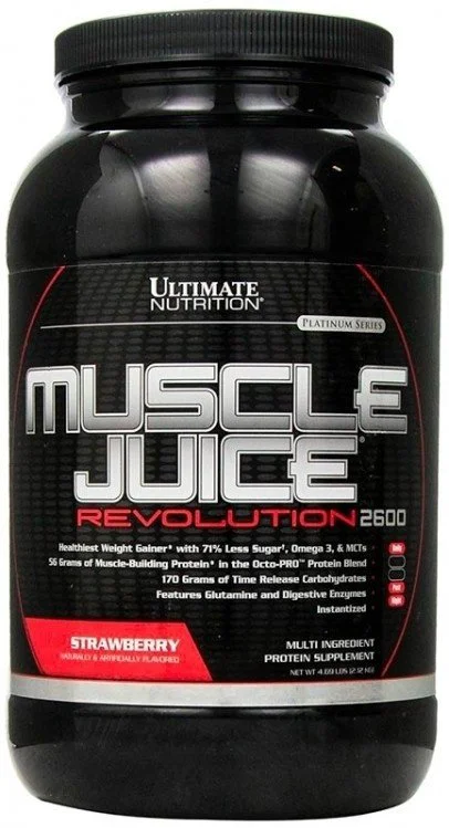 Гейнер Ultimate Nutrition Muscle Juice Revolution 2600 Клубника 2120 gr купить,NaN
