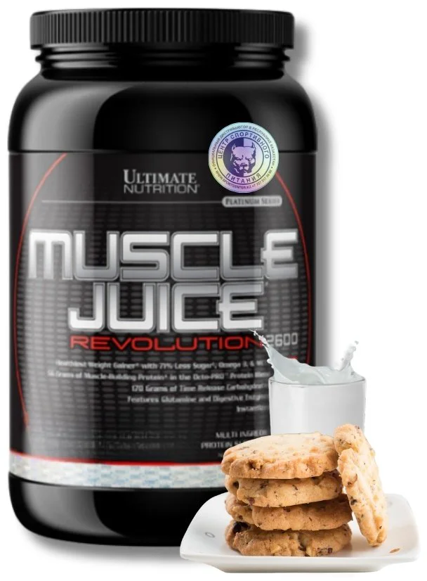 Гейнер Ultimate Muscle Juice Revolution 2600 Печенье со Сливками 2120 г купить,NaN