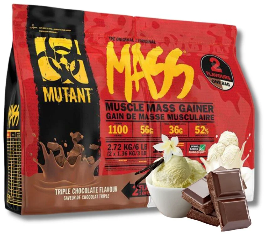 Гейнер Mutant Mass ваниль/тройной шоколад 2270гр купить,NaN