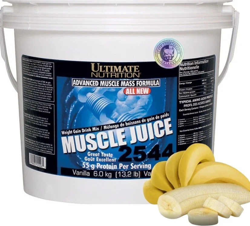 Гейнер Ultimate Nutrition Muscle Juice 2544 банан 6000g купить,NaN