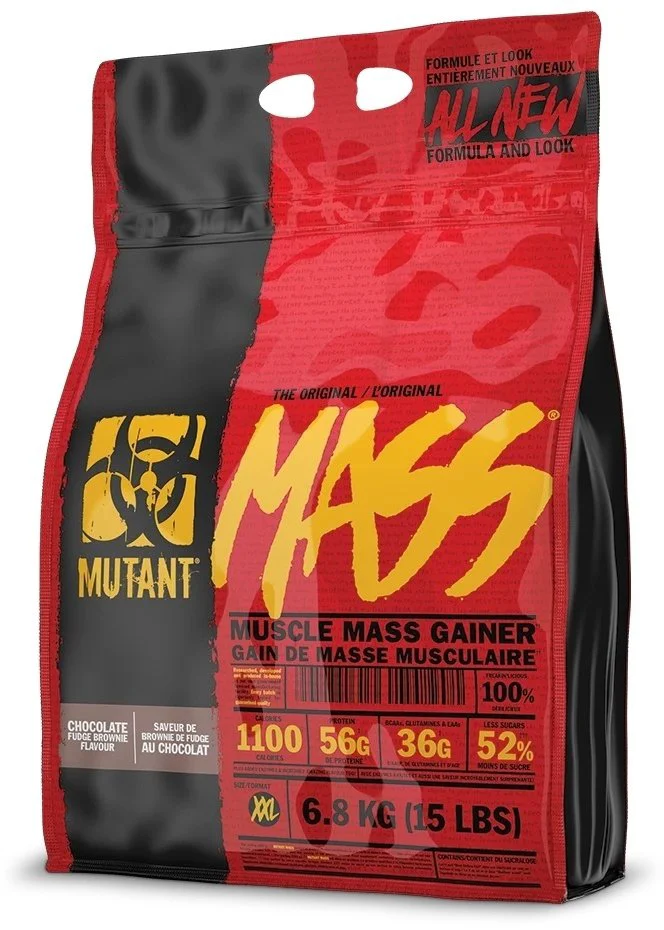 Гейнер Mutant Mass 15lbs шоколадный брауни 6800гр купить,NaN