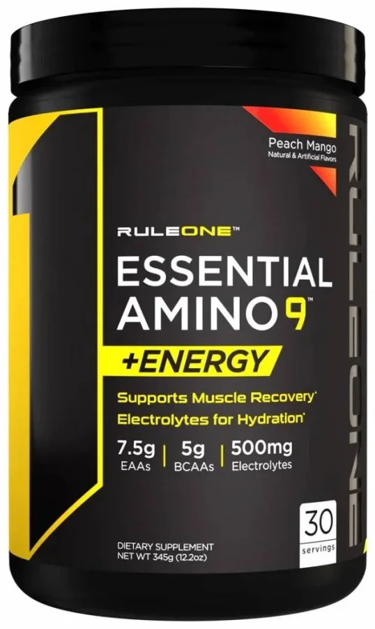 Аминокислотный комплекс Rule 1 Essential Amino 9 + Energy персик, манго 345g купить,NaN