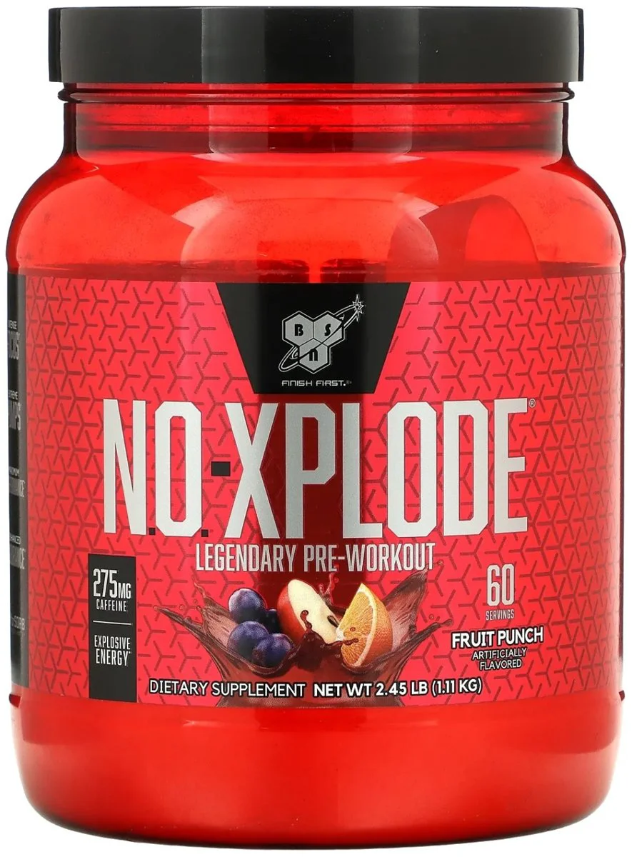 Энергетик BSN N.O.-Xplode фруктовый пунш 1110гр купить,NaN