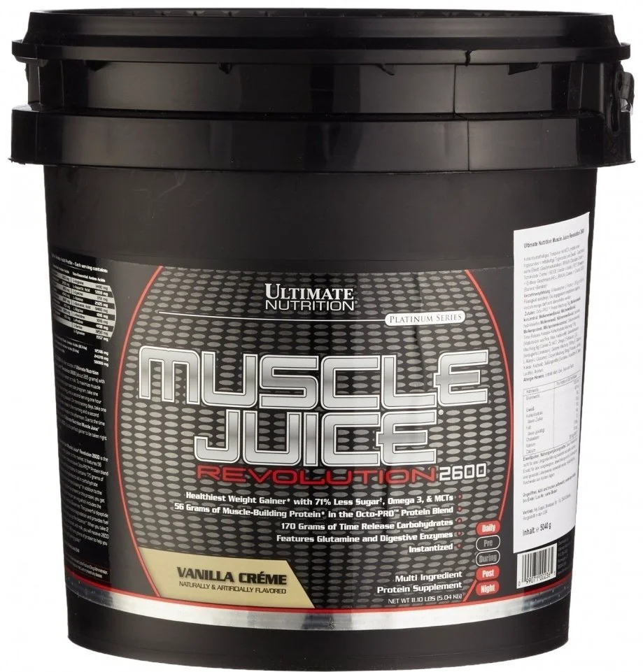 Гейнер Ultimate Nutrition Muscle Juice Revolution 2600 11.1 lbs. Печенье со сливками 5040 гр купить,NaN