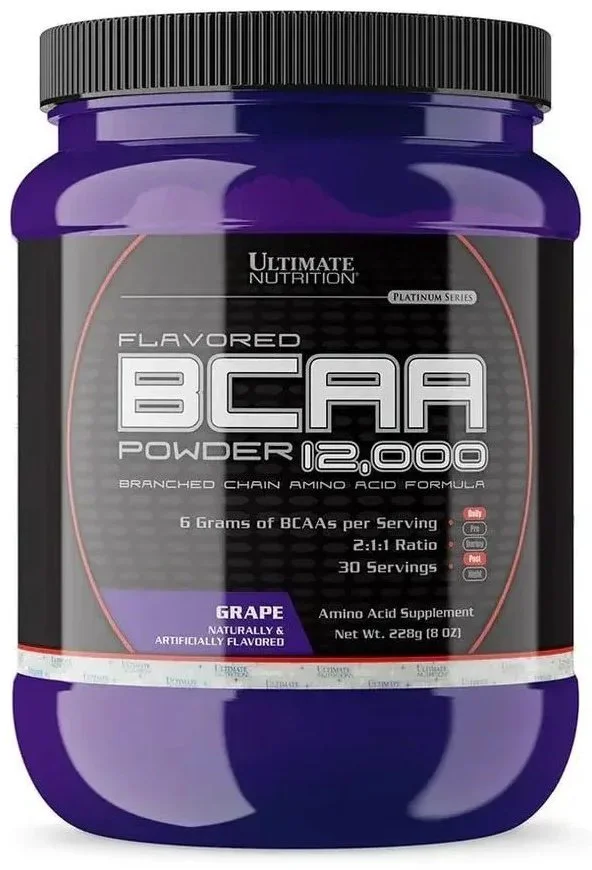 Ultimate Nutrition BCAA Powder 12000 виноград 228 гр купить,NaN