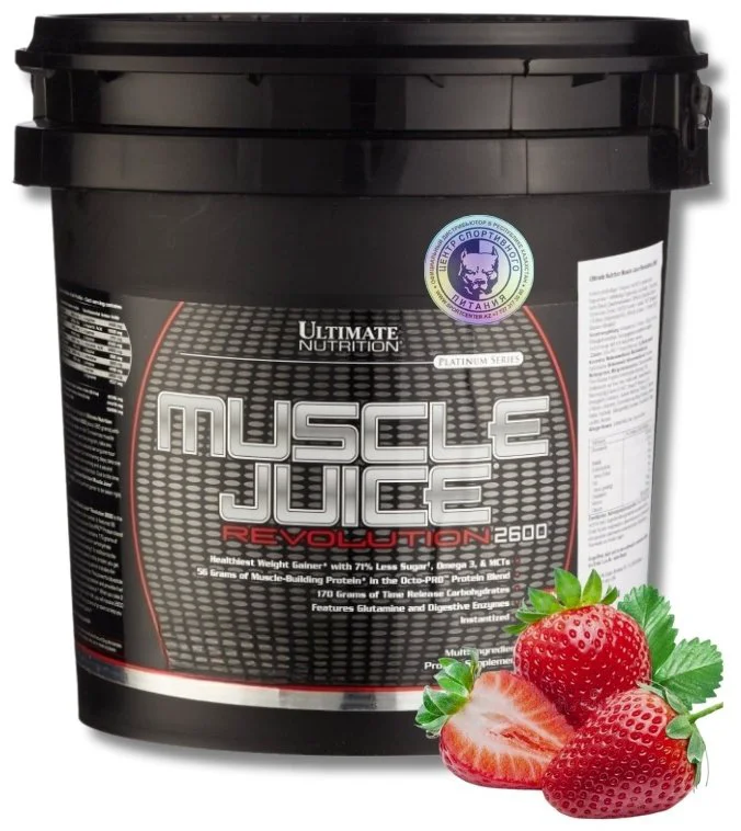 Гейнер Ultimate Muscle Juice Revolution 2600 клубника 5040 купить,NaN