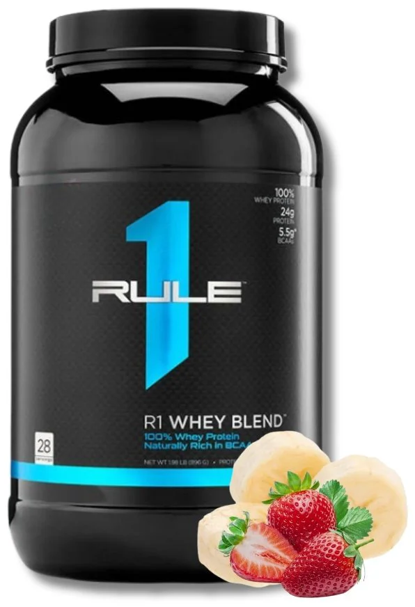 Протеин Rule 1 R1 Whey Blend 2 lbs клубника, банан 952 г купить,NaN