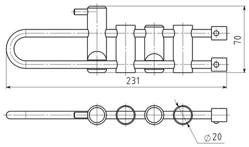 Спусковое устройство Vertical ver 0302 18 см