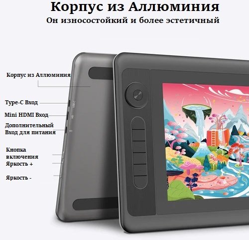 Графический планшет Parblo Coast12Pro Gen2 черный купить,138990