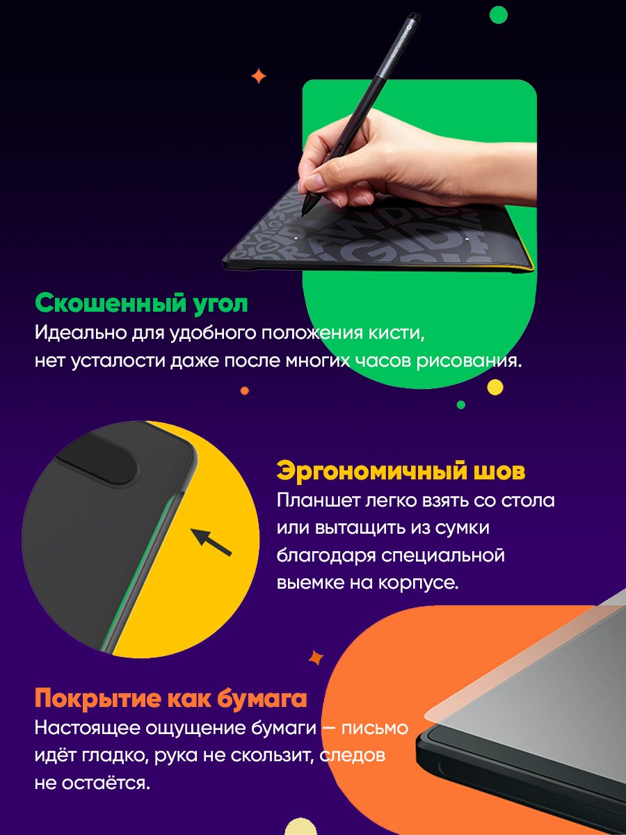 Графический планшет Turing Basic M T610 черный купить,29289