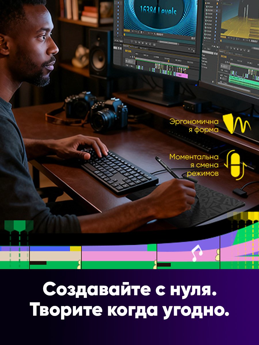 Графический планшет Turing Basic M T610 черный купить,29289