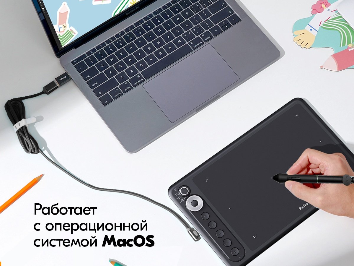 Графический планшет Parblo Intangbo X7 черный