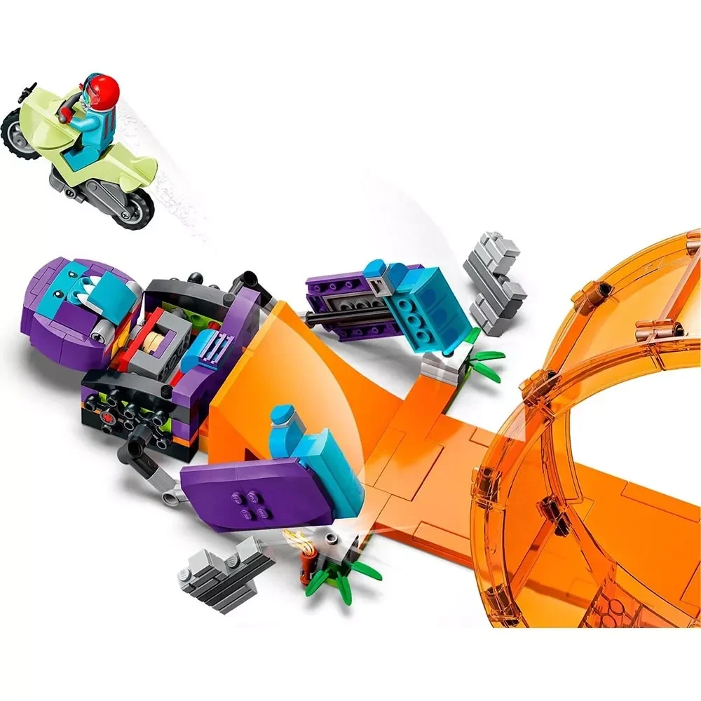 Конструктор LEGO City Stuntz Каскадерская петля «Удар Шимпанзе» 60338  купить,0