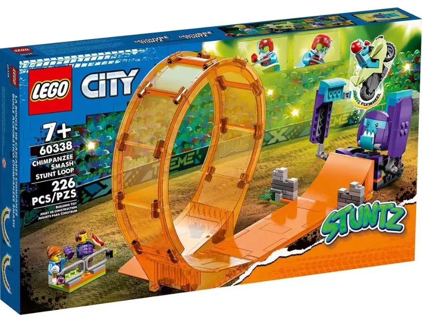 Конструктор LEGO City Stuntz Каскадерская петля «Удар Шимпанзе» 60338  купить,0