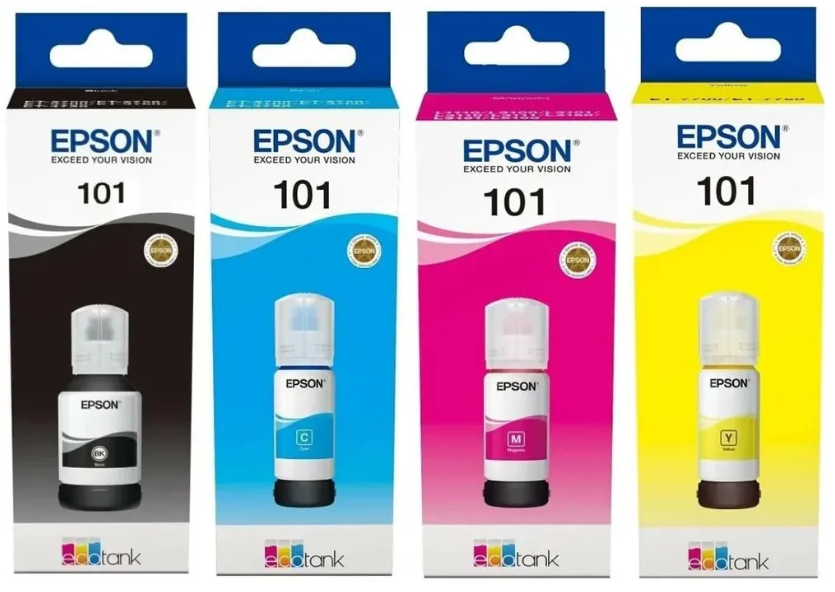 Комплект чернил Epson 101 C13T03V64A 4 цвета