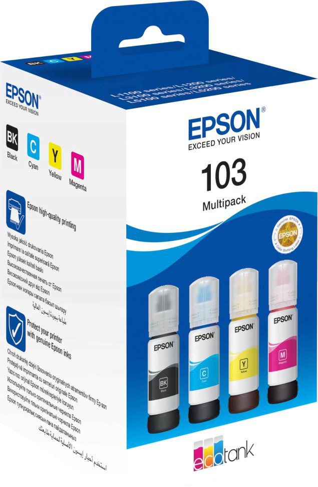 Комплект чернил Epson 103 C13T00S64A 4 цвета  купить,NaN