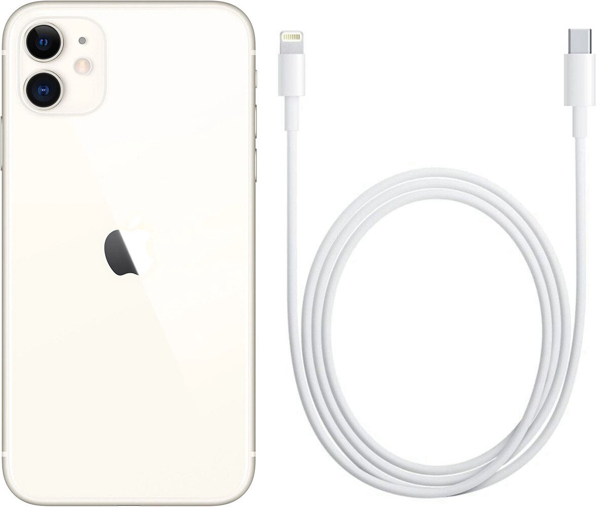 Смартфон Apple iPhone 11 128Gb Slim Box White + 3 подарка купить,NaN