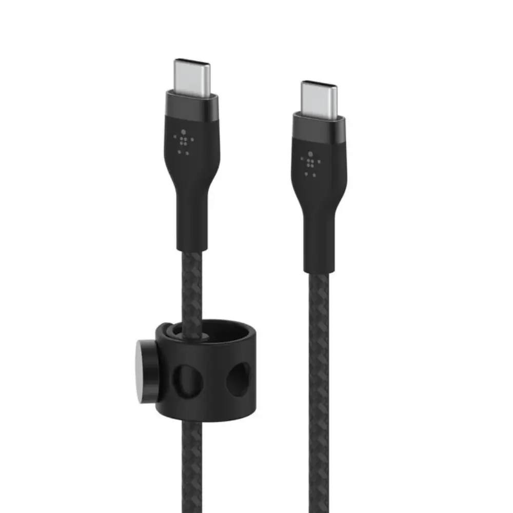 Кабель Belkin USB-C to USB-C 2.0 Braided silicone CAB011BT1MBK 1м Black купить,NaN