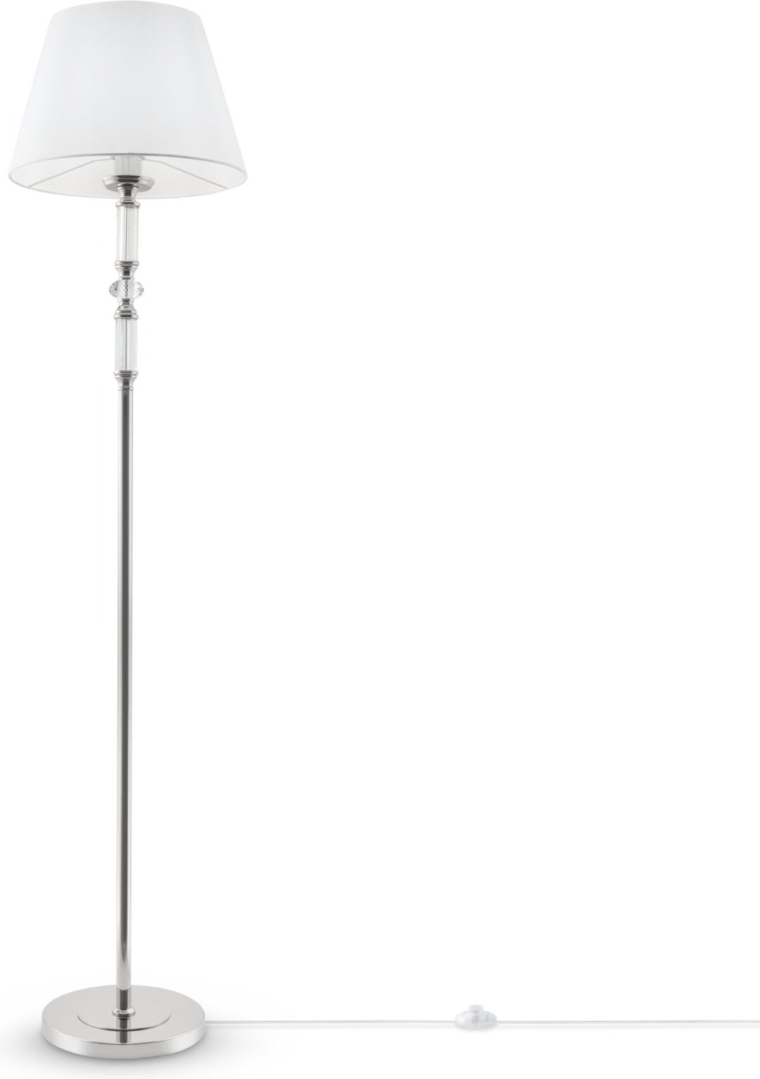 Напольная лампа Maytoni Riverside MOD018FL-01CH E27, 60 Вт, металл, ткань, стекло