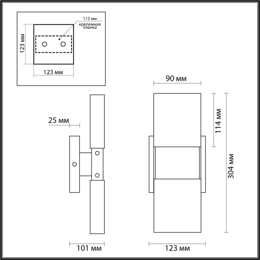 Бра настенный Odeon Light LED, золотистый, прозрачный