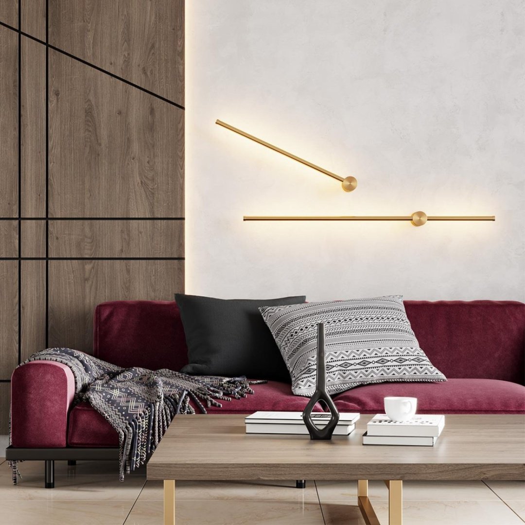 Бра настенный Odeon Light LED, черный, золотистый