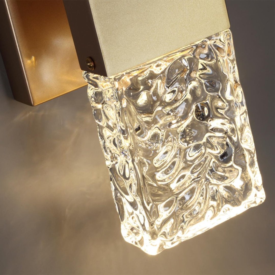 Бра настенный Odeon Light LED, золотистый, прозрачный