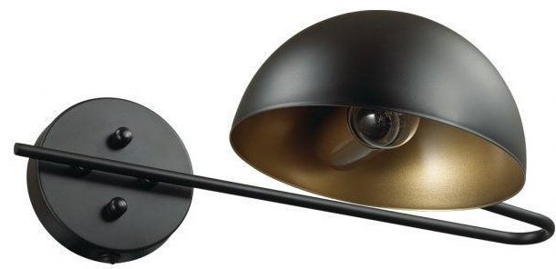 Бра настенный Lumion E27, черный, золотистый
