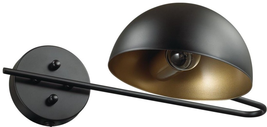 Бра настенный Lumion E27, черный, золотистый