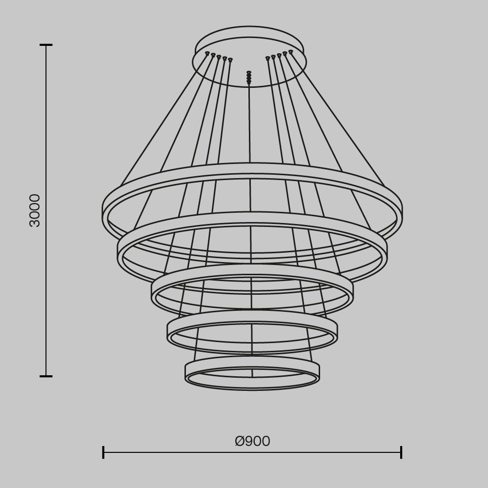 Люстра подвесная Maytoni LED, кол-во ламп: 1 шт