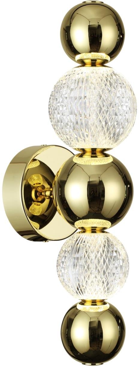 Бра настенный Odeon Light LED, золотистый, прозрачный