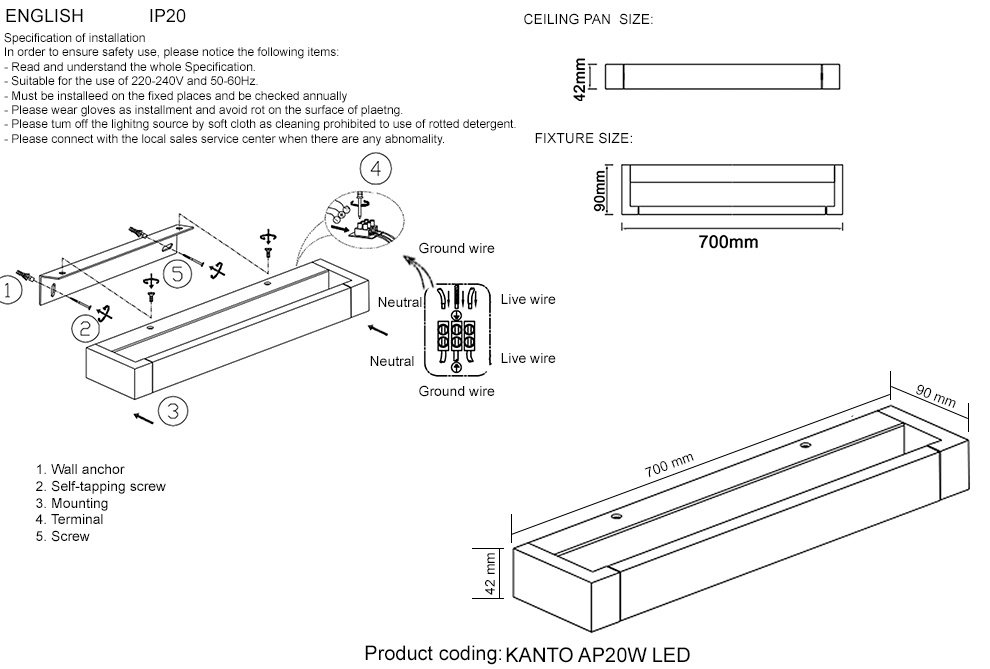 Бра настенный Crystal Lux LED, черный