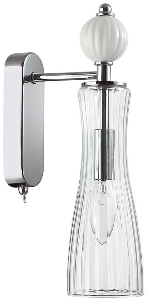 Бра настенный Lumion E14, белый, прозрачный