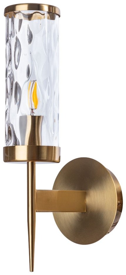 Бра настенный Divinare Е14, золотистый, прозрачный