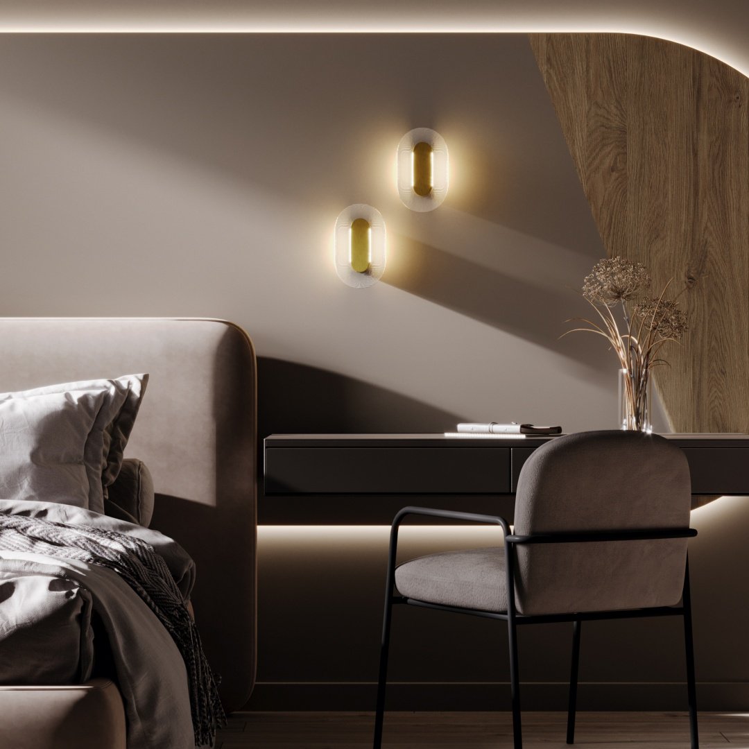 Бра настенный Maytoni LED, золотистый, прозрачный купить,76900