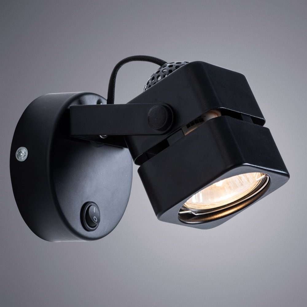Светильник настенный Arte Lamp GU10 50 Вт черный, прозрачный купить,4500