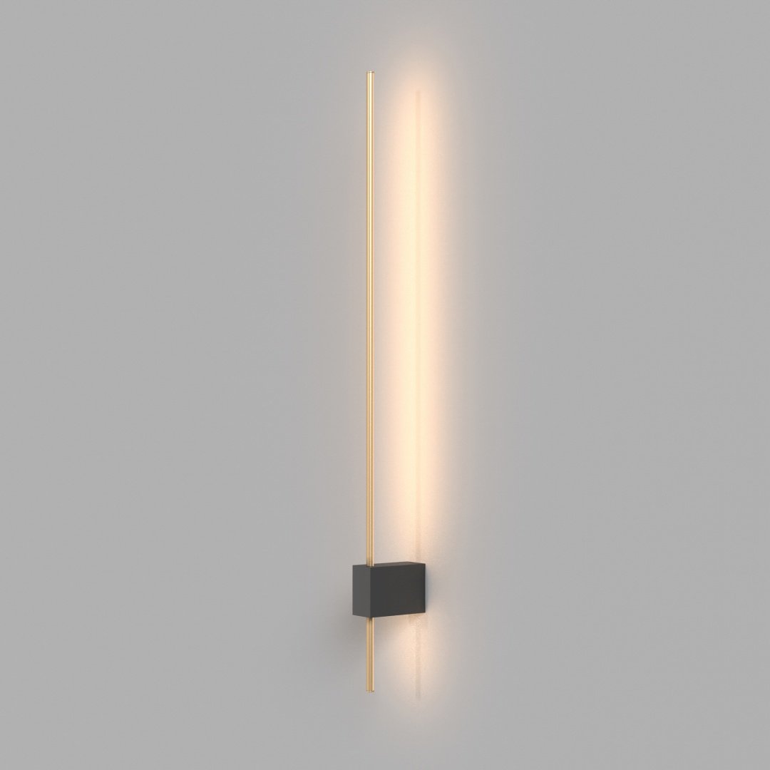 Бра настенный Technical LED, черный, золотистый