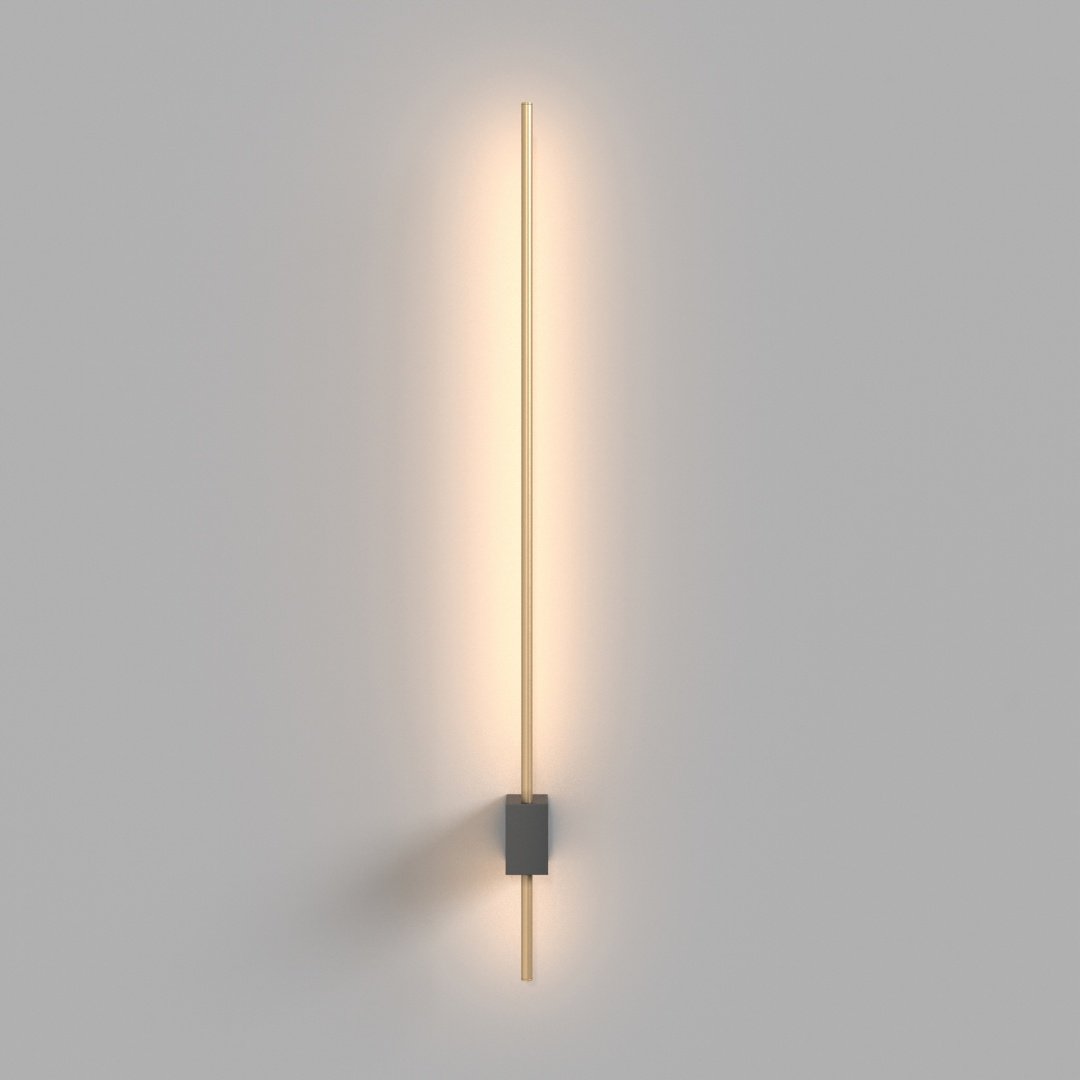 Бра настенный Technical LED, черный, золотистый