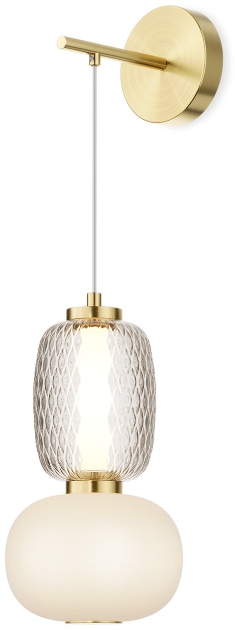 Бра настенный SVET KZ LED, золотистый, белый, прозрачный